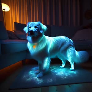 Enchanting Glow-in-the-Dark Pet Dog - Mystical Night Vision