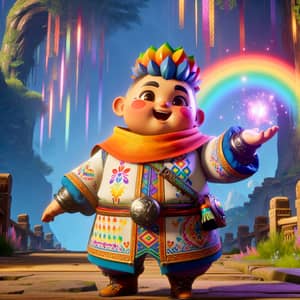 Rainbow Gay Fantasy Character Sparking Magic Adventure