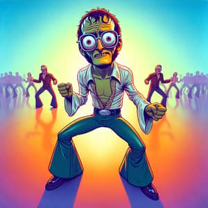 Cartoon Style Character Dancing - Stylish and Energetic