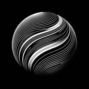 Black Image with White Stripes