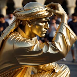 Gold Statue Street Performance | Mesmerizing Illusion Act