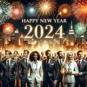 Happy New Year 2024 | Festive Setting with Elegant Professionals