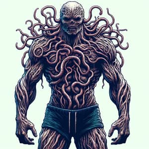 Ghoulish Tentacled Humanoid Monster - Chilling & Realistic Art