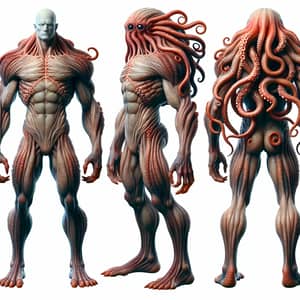 Realistic Humanoid Monster with Octopus Features