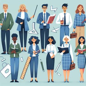 Gender-Diverse Educators in Professional Outfits