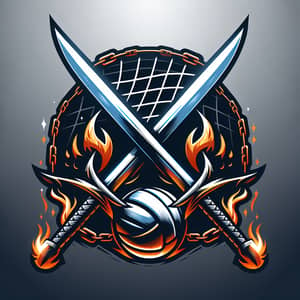 Chaos Blades Volleyball Team Logo Design