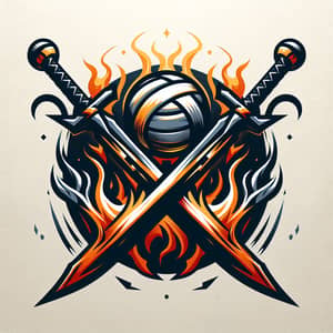 Chaotic Swords Volleyball Team Logo Design | God of War Kratos Theme