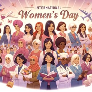 Empowering Women of Diversity: International Women's Day Poster