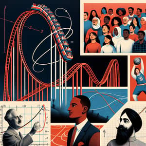 Quadratic Functions in Everyday Life: Collage Illustration