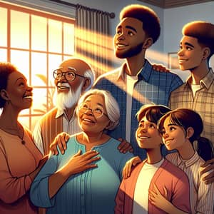 Heartwarming Diverse Family Demonstrating Gratitude and Respect