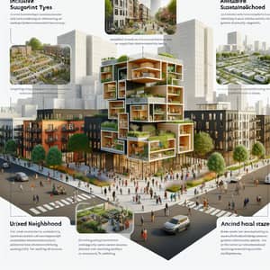 Future Sustainable Neighborhood with Diverse Housing & Green Spaces
