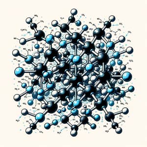 Detailed Molecular Structure of Nitrogen Oxides - Color-Coded Atoms