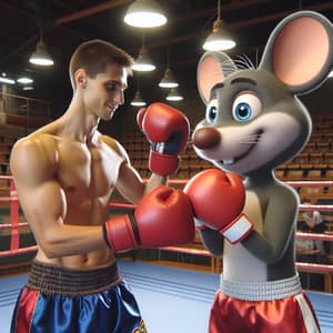 Muay Thai Kickboxing Sparring with Mickey Mouse