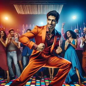 Energetic South Asian Man Dancing Salsa | Dance Floor Scene
