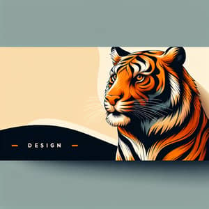 Regal Orange Tiger Banner Design for Majestic Appeal