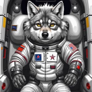 Furry Wolf Spacesuit: Enigmatic Male in a Spacesuit