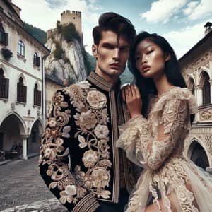 Luxurious Photoshoot | Intricate Lace Designs & Opulent Fashion in Idrija