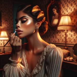 Vintage Glamour Style Makeup in a Radiant Room