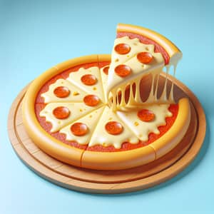 3D Pizza - Delicious Fresh Slice Ready To Be Served