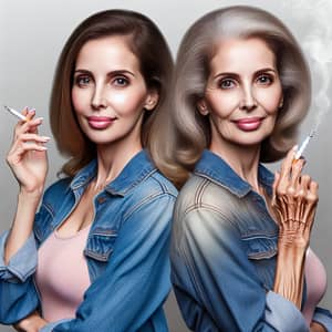 Anti-Smoking Campaign: Youthful Beauty vs. Premature Aging
