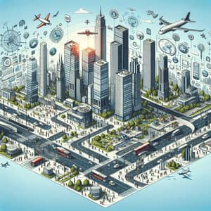 Modern World Skyscrapers | Urban Life, Technology & Nature Balance