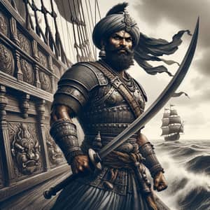 Maratha Warrior: Symbol of Martial Prowess on Warship