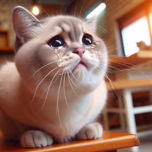 Crying Cat - Emotional Domestic Feline Image