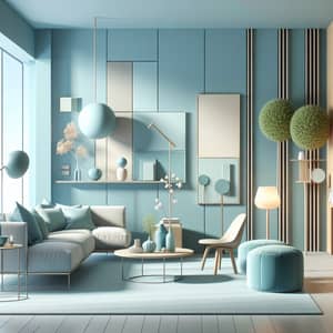 Calming & Stylish Modern Interior in Robin's Egg Blue