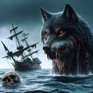 Pirate Wolf - Hyper-Realistic and Terrifying Imagery