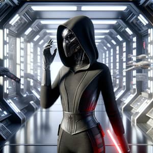 Feminine Androgynous Hero in Sci-Fi Armor