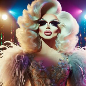 Glamorous Drag Queen in Elaborate Costume | Stage Spotlight