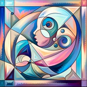 Abstract Baby Art: Geometric Representation in Soft Pastels