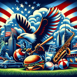 Iconic Symbols of American Culture: Eagle, Stars, Stripes, Skyscrapers