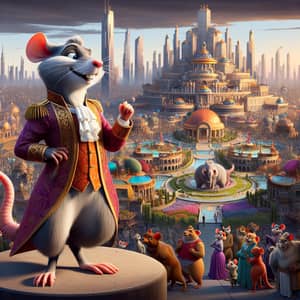 Opulent Rat Leader in Diverse Animal Empire
