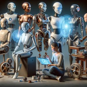 Futuristic AI Figures and Inventive Robotics | Diverse Group