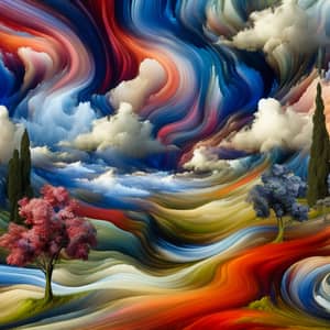 Surreal Abstract Landscape: Otherworldly Beauty