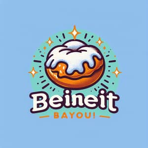Lively Beignet Bayou Logo Design | Dusted with Powdered Sugar