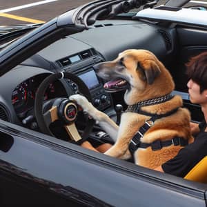 Nissan GT-R Driven by Dog