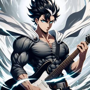 Goku Ultra Instinct with Guitar - Fictitious Anime Character