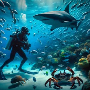 Exploring the Captivating Underwater World with Sharks and Tropical Fish