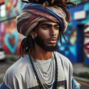 Trendy Urban Streetwear | African Man Turban Look