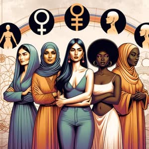 Empowering Women: Respect and Equality Poster Illustration