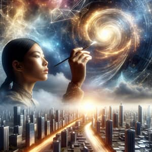 Enigmatic Vision Casting Art | Young Asian Woman Creating