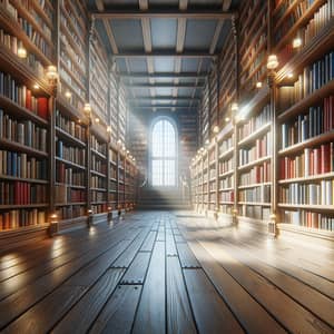 Well-Stocked Library Zoom Background | Realistic Portrayal