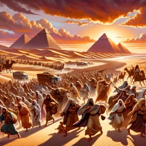 Dramatic Exodus of Israelites: Hope, Fear & Determination