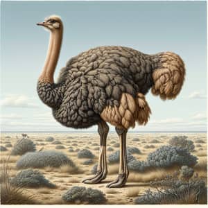 Majestic Ostrich in Natural Habitat | Wildlife Photography