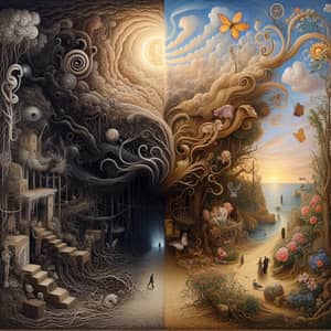 Journey from Burnout to Recovery: Surrealistic Digital Painting
