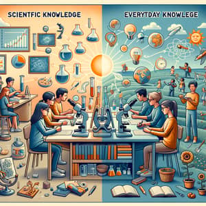 Scientific vs Everyday Knowledge: A Visual Comparison