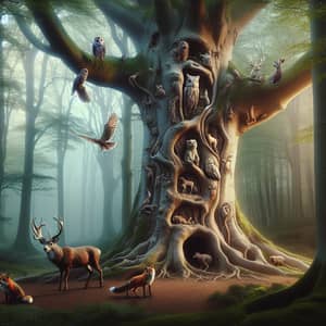 Magical Forest Transforming Trees and Enchanted Critters