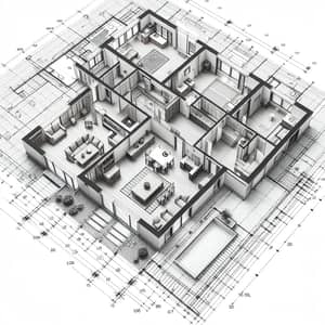 Detailed Architectural Layout of a 150 sqm Residential House
